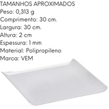 Bandeja Para Servir Branca em Polipropileno VemPlast
