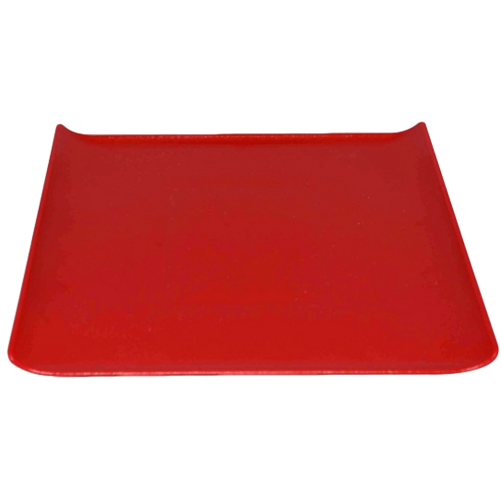 Bandeja Servir Quadrada Vermelha Policarbonato VemPlast