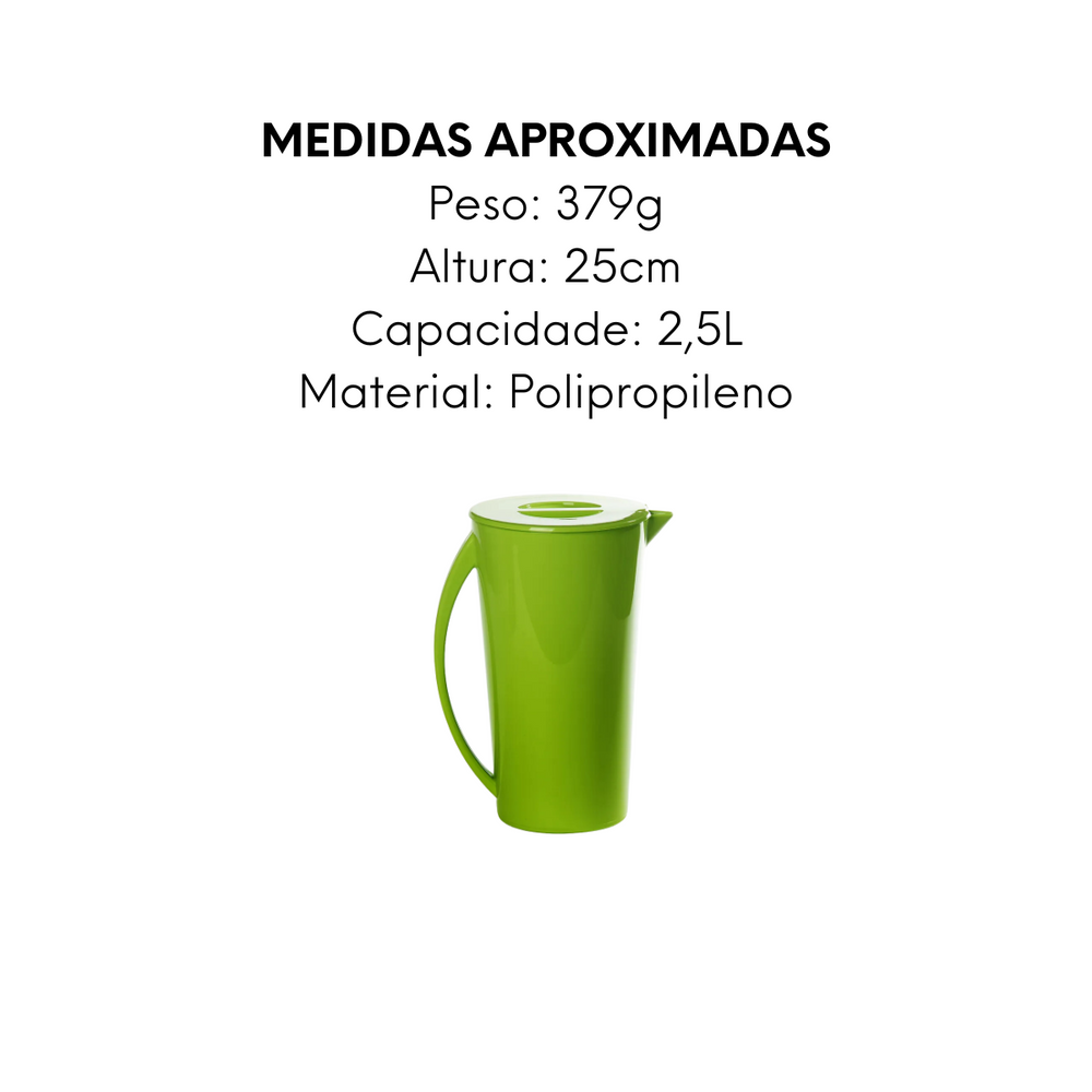 Jarra Verde 2,5L de Polipropileno - A Gourmet