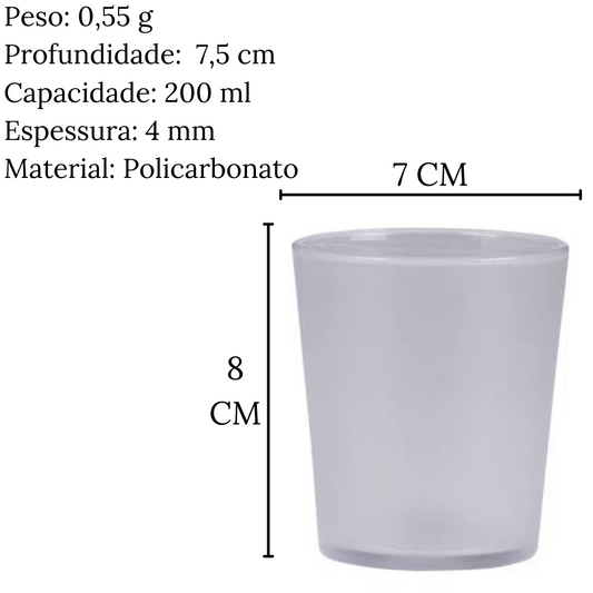 Copo Fresc 200ML Natural em Policarbonato