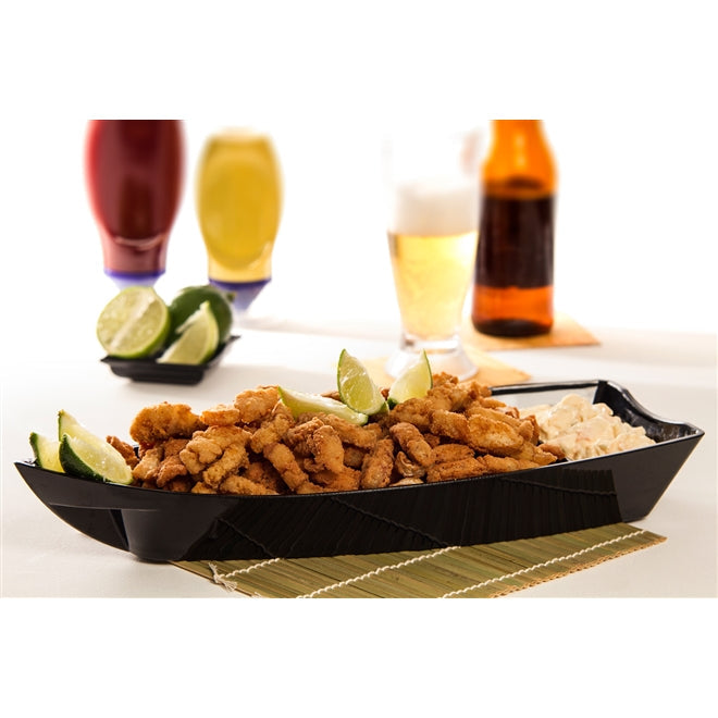 Barca Sushi e Açai 600ML Preto em Policarbonato VemPlast