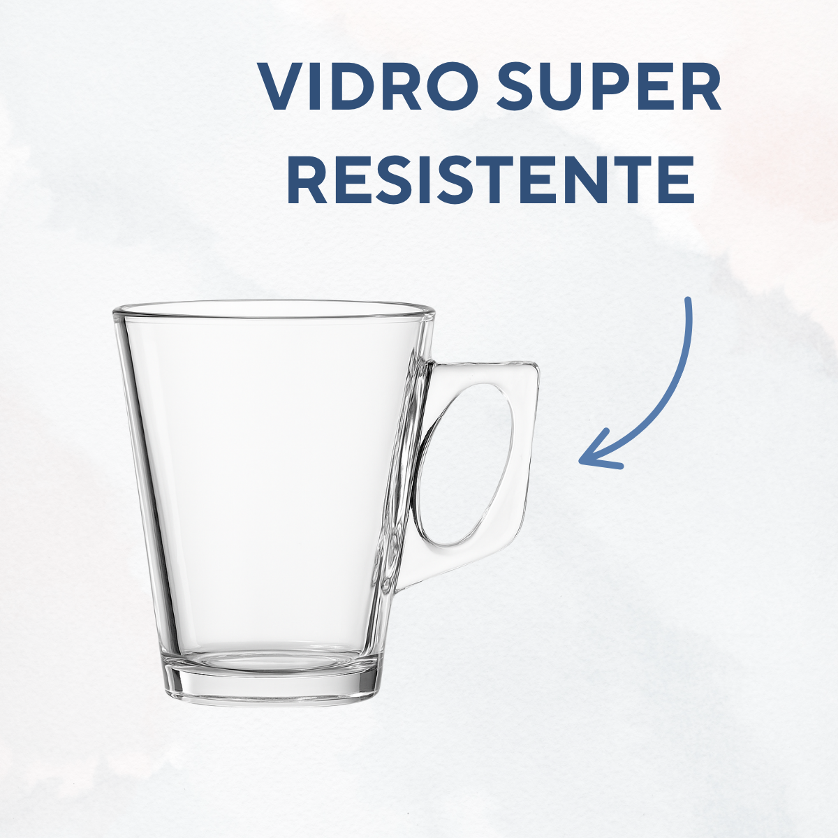 Caneca Cappuccino 140ml Experience Vidro Elegante