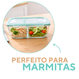 POTE HERMETICO VIDRO 2 DIVISORIAS