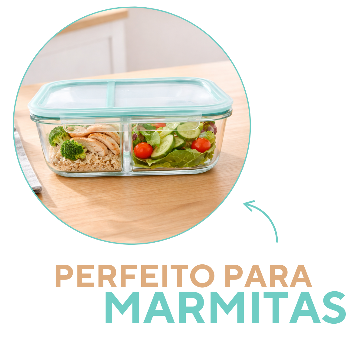 POTE HERMETICO VIDRO 2 DIVISORIAS