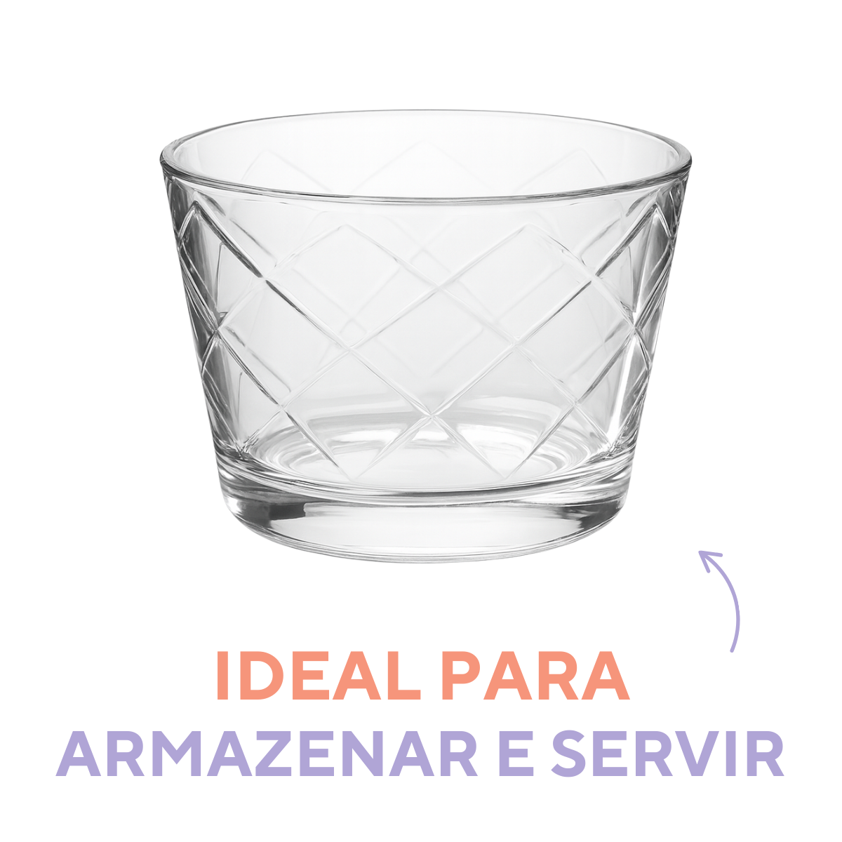 Tigela Vidro 670ml Tampa Sortida