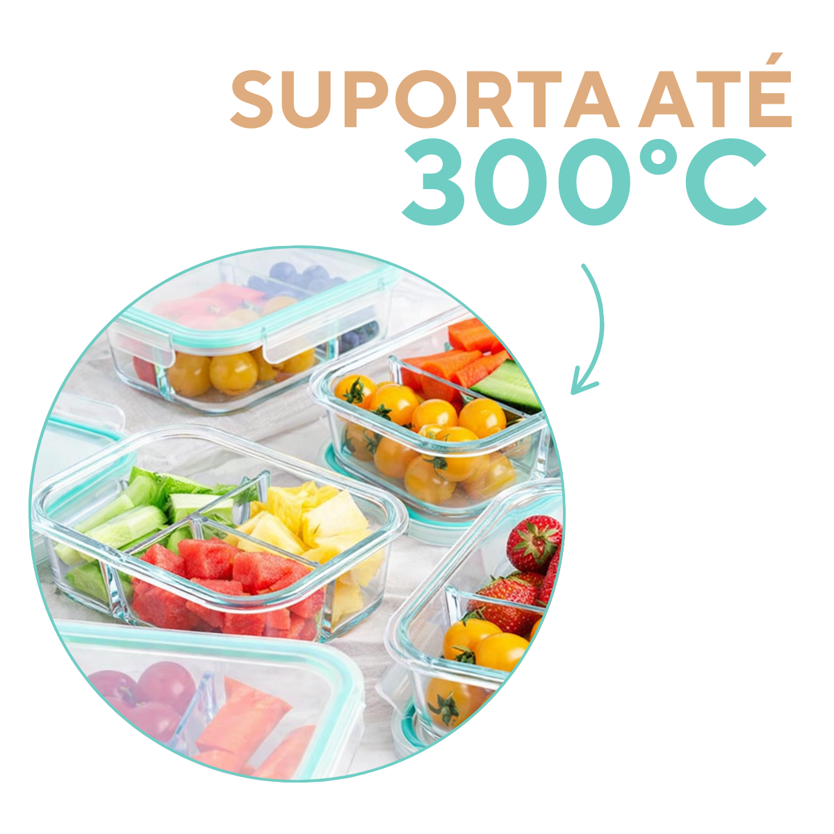 POTE HERMETICO VIDRO 2 DIVISORIAS