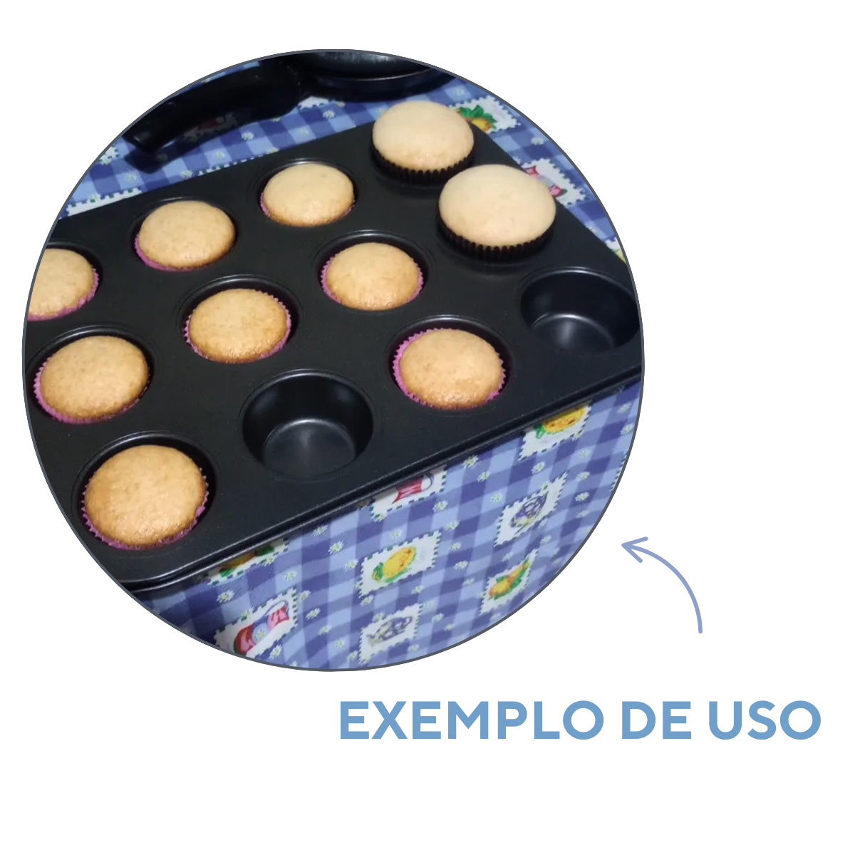 Forma de Cupcake Antiaderente 12 Cavidades