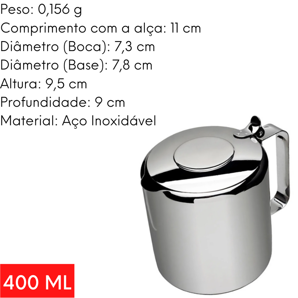 Bule Para Chá de Aço inox 400ml - A Gourmet