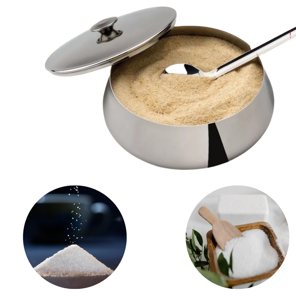 Farinheiro Açucareiro C/ Colher e Tampa de Aço Inox - A Gourmet