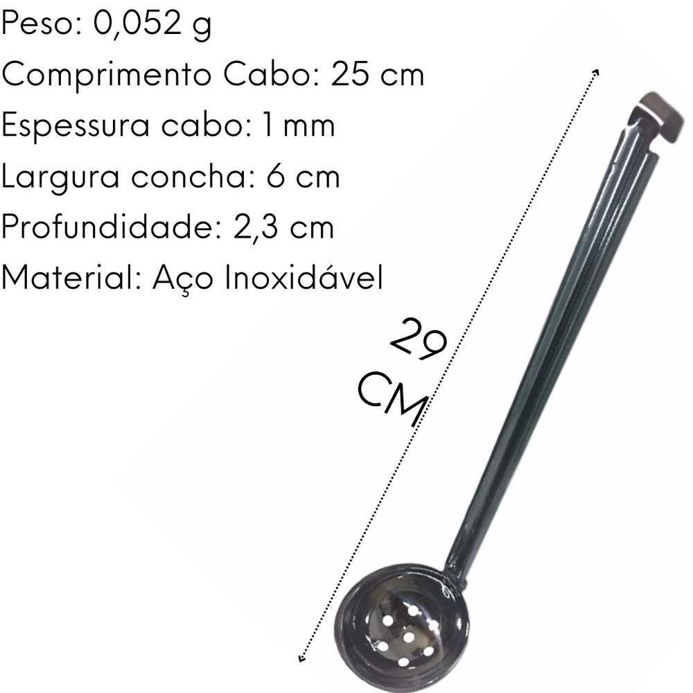 Concha Perfurada Cabo Longo 29 cm - A Gourmet