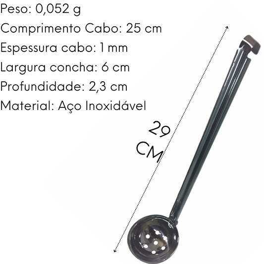 Concha Perfurada Cabo Longo 29 cm