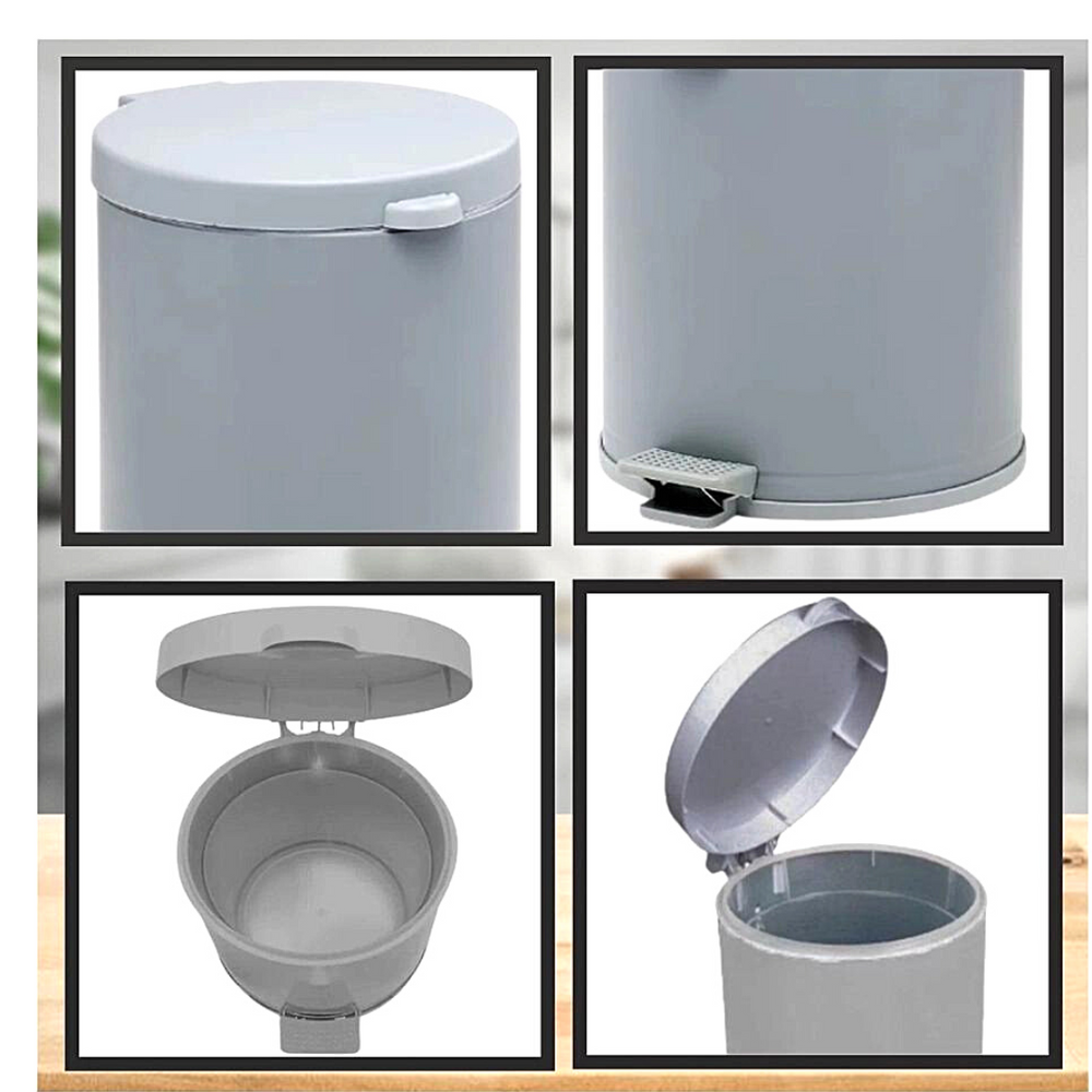 Lixeira Banheiro C/ Pedal E Recepiente Plastico 4,5 L Viel