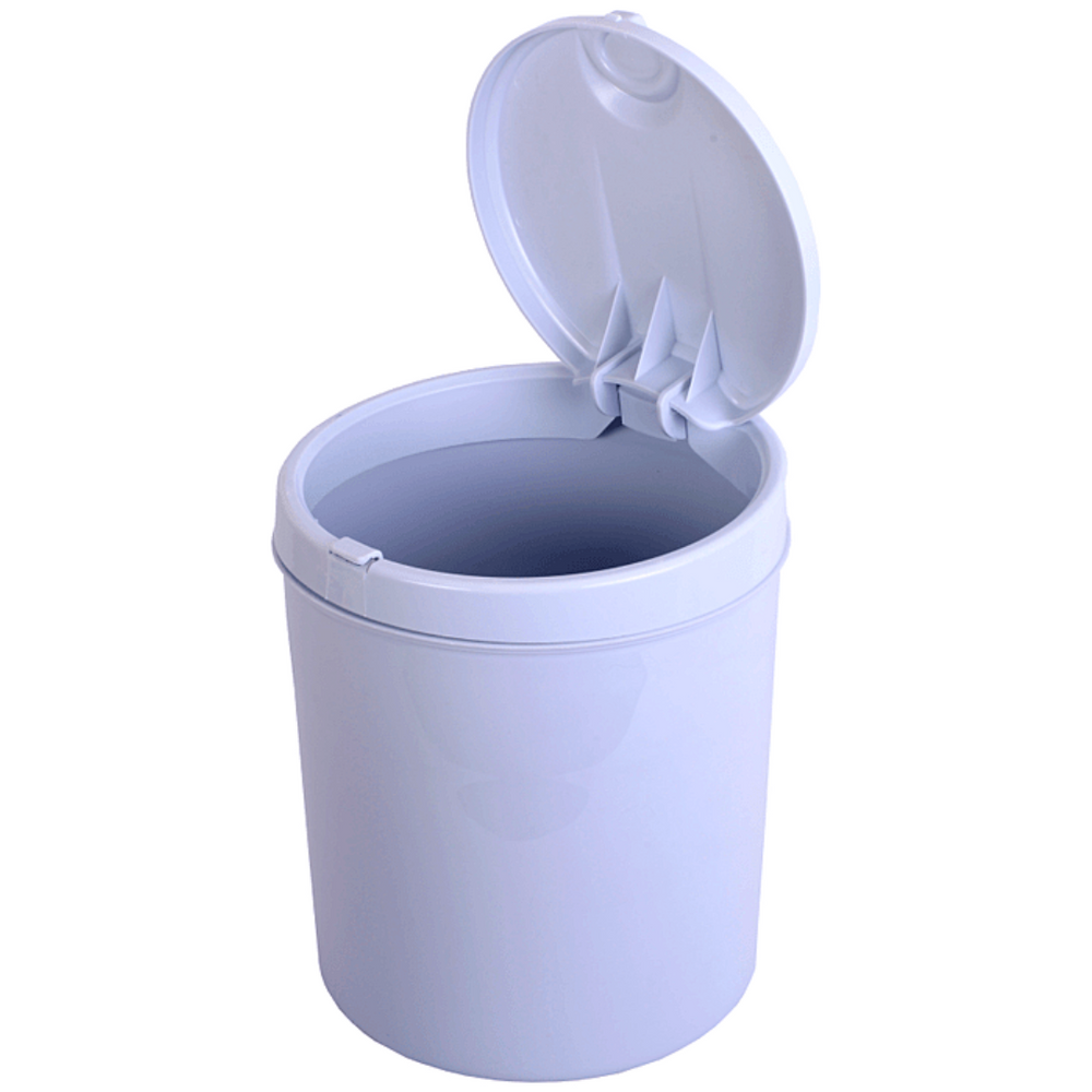 Lixeira Multiuso Branca Redonda C/ Tampa Clicar 6L Viel