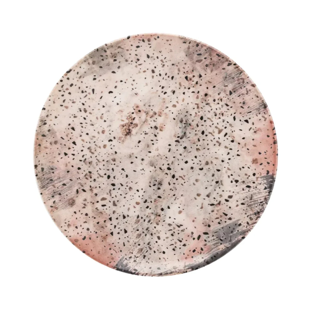 Conjunto de 6 Prato de Sobremesa Ceramica Terrazo - A Gourmet