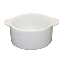 Ramekim C/ Alça Liso Médio 150ml Porcelana Branco BelaVista