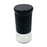 Saleiro Pimenteiro Corpo de Vidro Aço Pintado Preto Weck