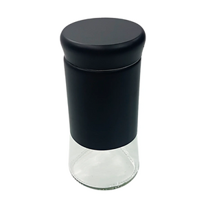 Saleiro Pimenteiro Corpo de Vidro Aço Pintado Preto Weck