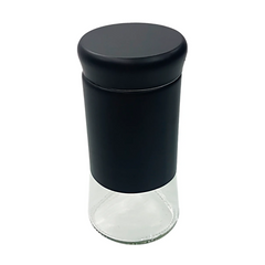 Saleiro Pimenteiro Corpo de Vidro Aço Pintado Preto Weck