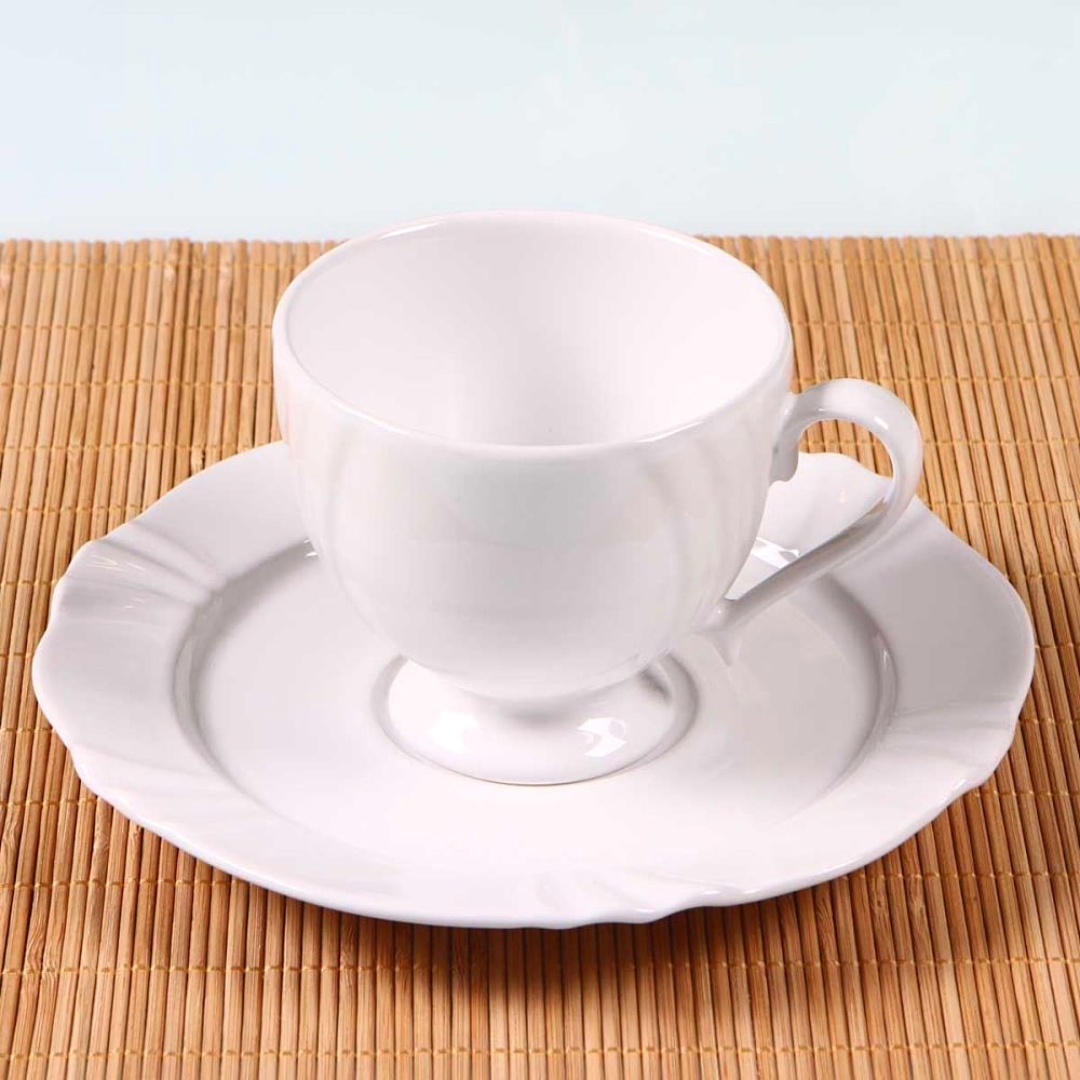 Xicara de Chá Com Pires Soleil Branco 200ml Oxford