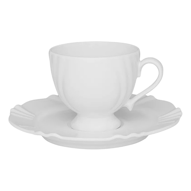 Xicara de Chá Com Pires Soleil Branco 200ml Oxford Hover Image