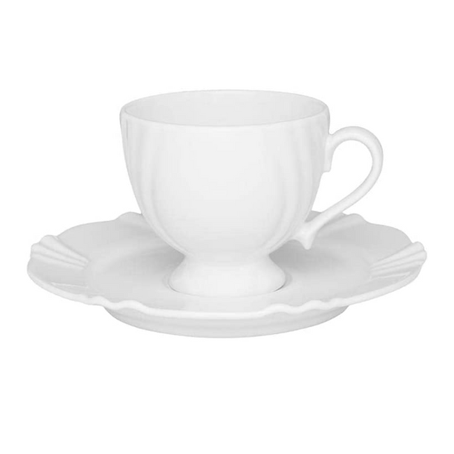 Xicara de Café Com Pires Soleil Branco 75ml Oxford Hover Image