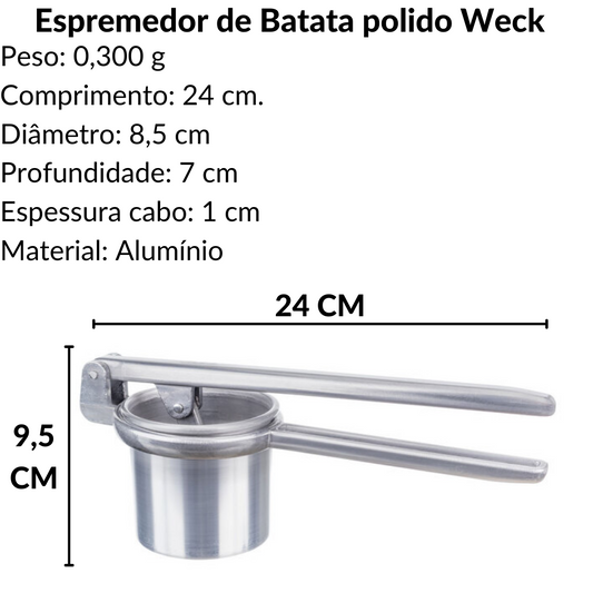 Espremedor de Batata Alumínio Polido Weck