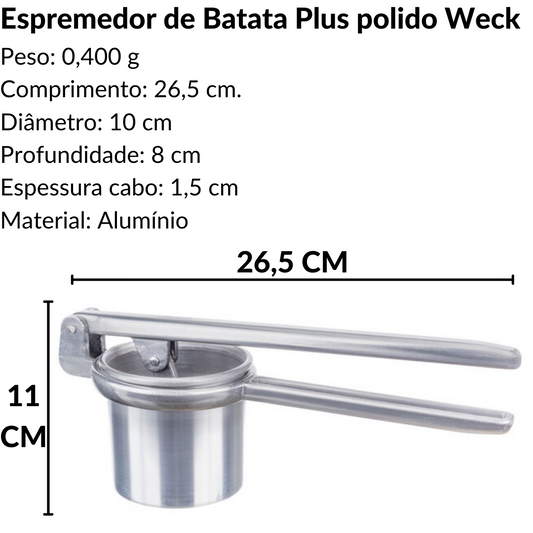 Amassador de Batata em Aluminio Plus  Weck