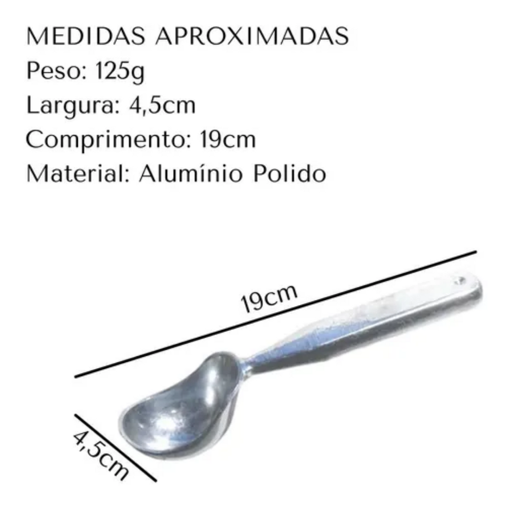 Colher de Sorvete de Alumínio Polida Weck Weck