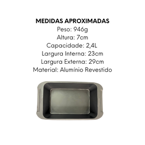 Assadeira Weck Preta Antiaderente 2,4L Weck