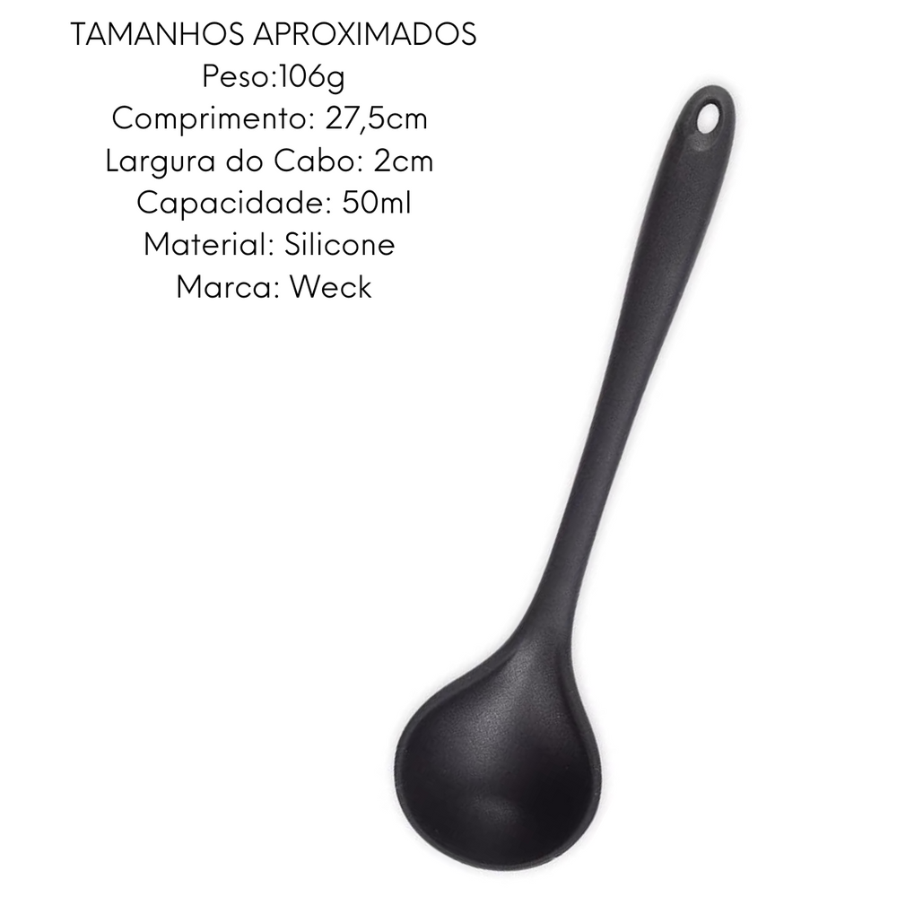 Concha de Silicone Preta 50ml Weck