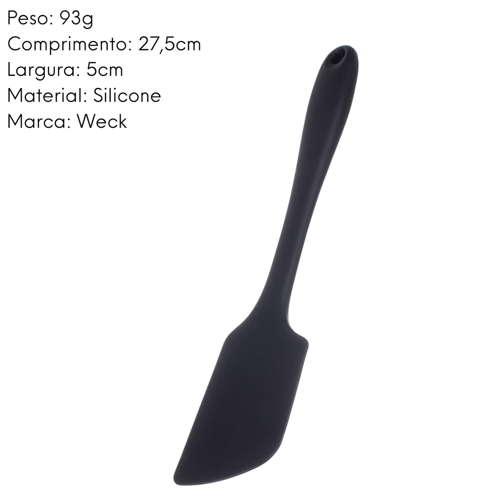 Espátula pão duro de Silicone Preta Weck