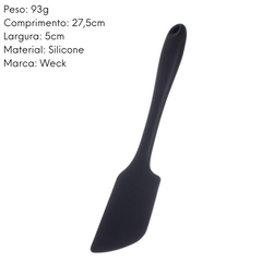 Espátula pão duro de Silicone Preta Weck