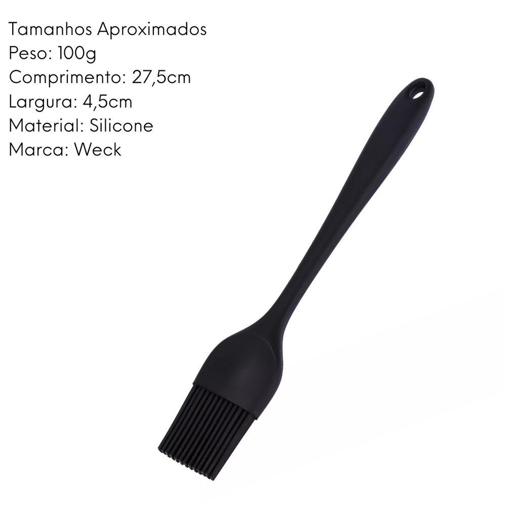 Pincel de Silicone Preto 27,5cm Weck