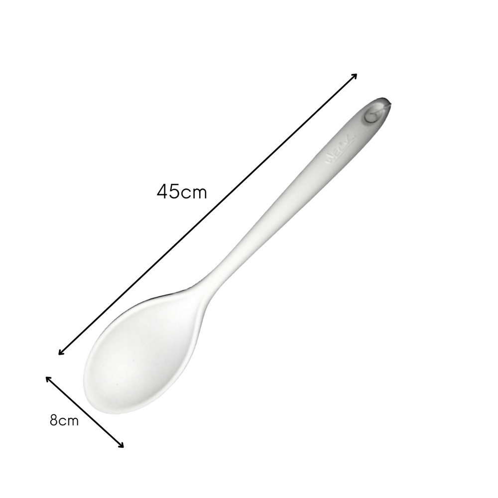 Colher Profissional Silicone de 45cm Branca Weck