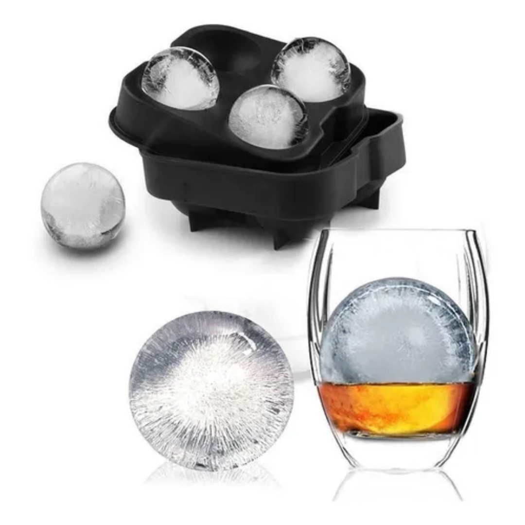 Forma de Gelo de Silicone Formato Esfera Preto Weck