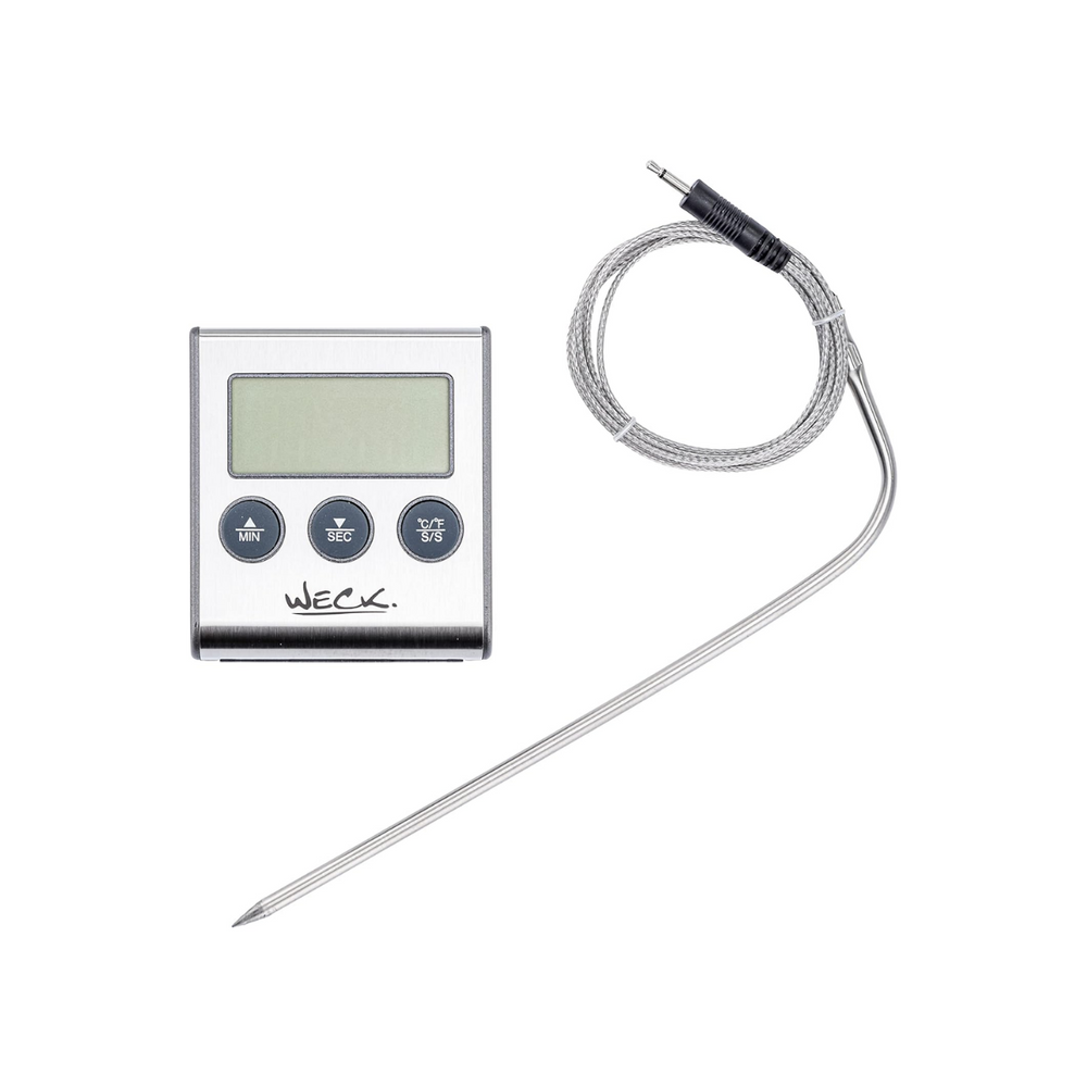 Termômetro e Timer Digital c/ Sonda -50° à 300°C - Weck - A Gourmet