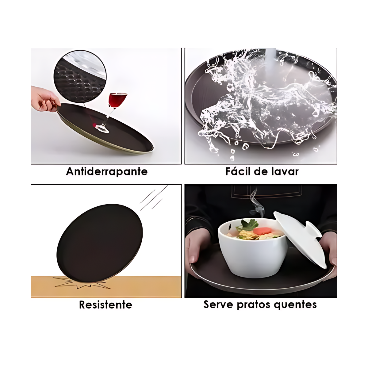 Bandeja Weck Redonda Antiderrapante 45cm - A Gourmet