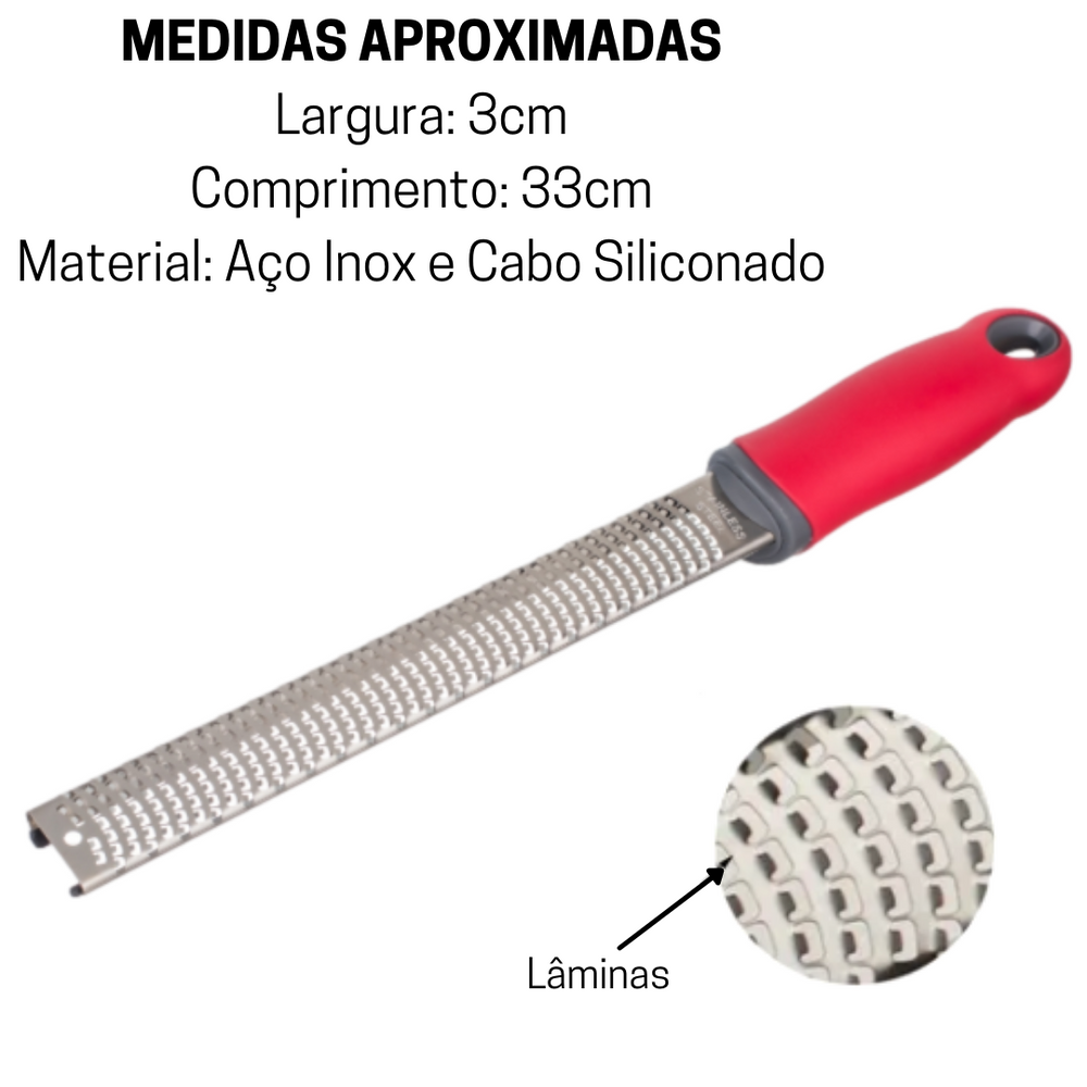 Ralador em Aço Inox Cabo Polipropileno - A Gourmet