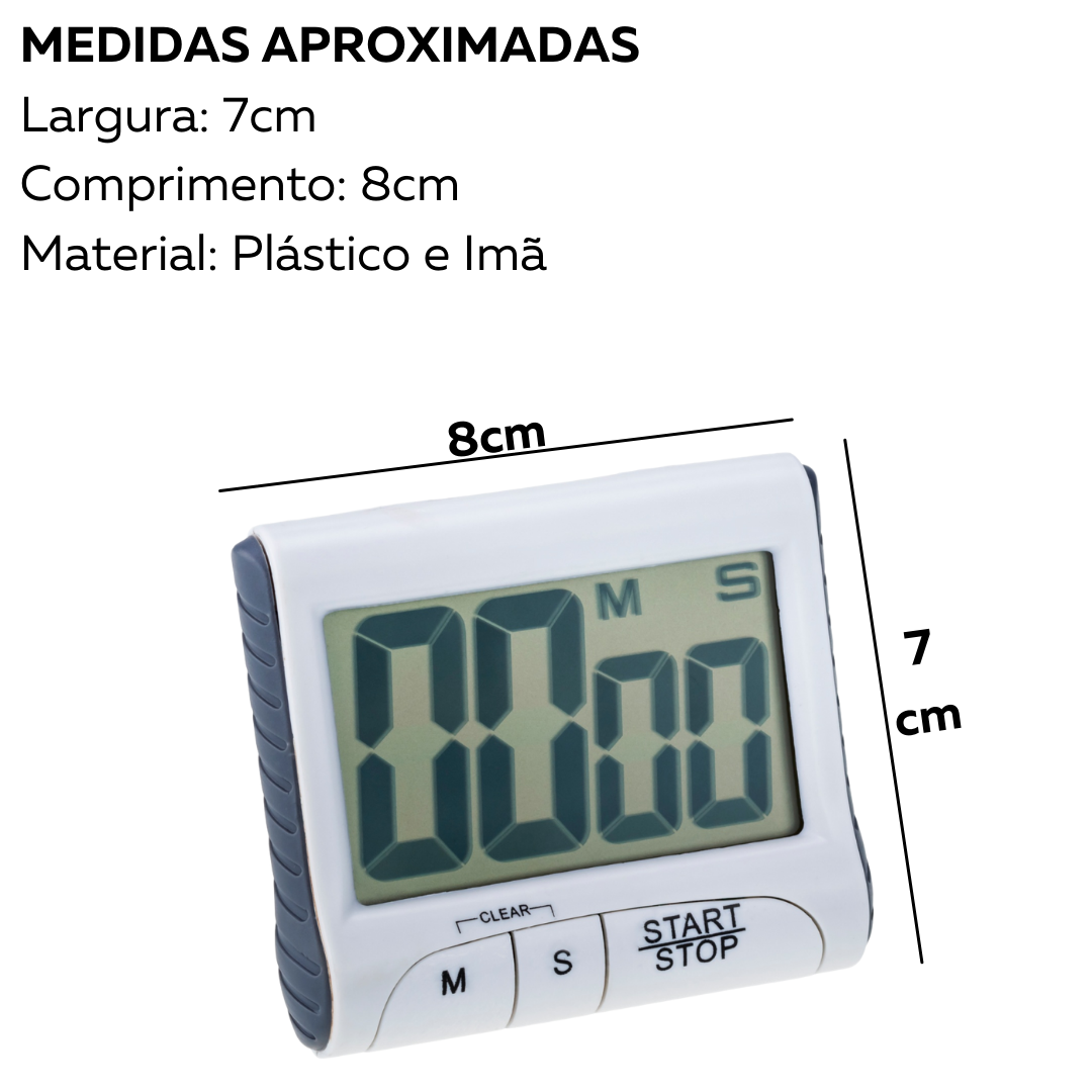 Timer Digital De Cozinha Com Imã Weck