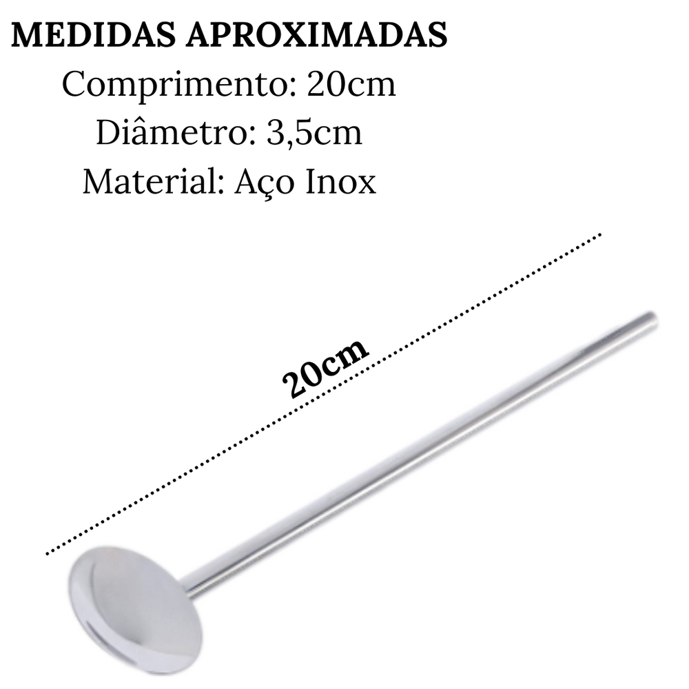 Colher Canudo P/ Drinks e Coquetéis em Inox Weck