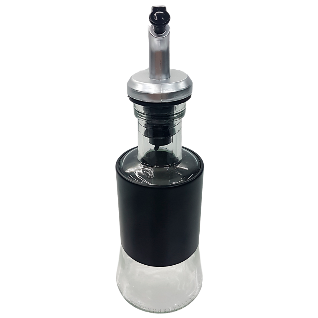 Galheteiro em Vidro e Aço Pintado 200ml Preto Weck
