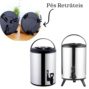Botijão Térmico de Aço Inox 4L - A Gourmet