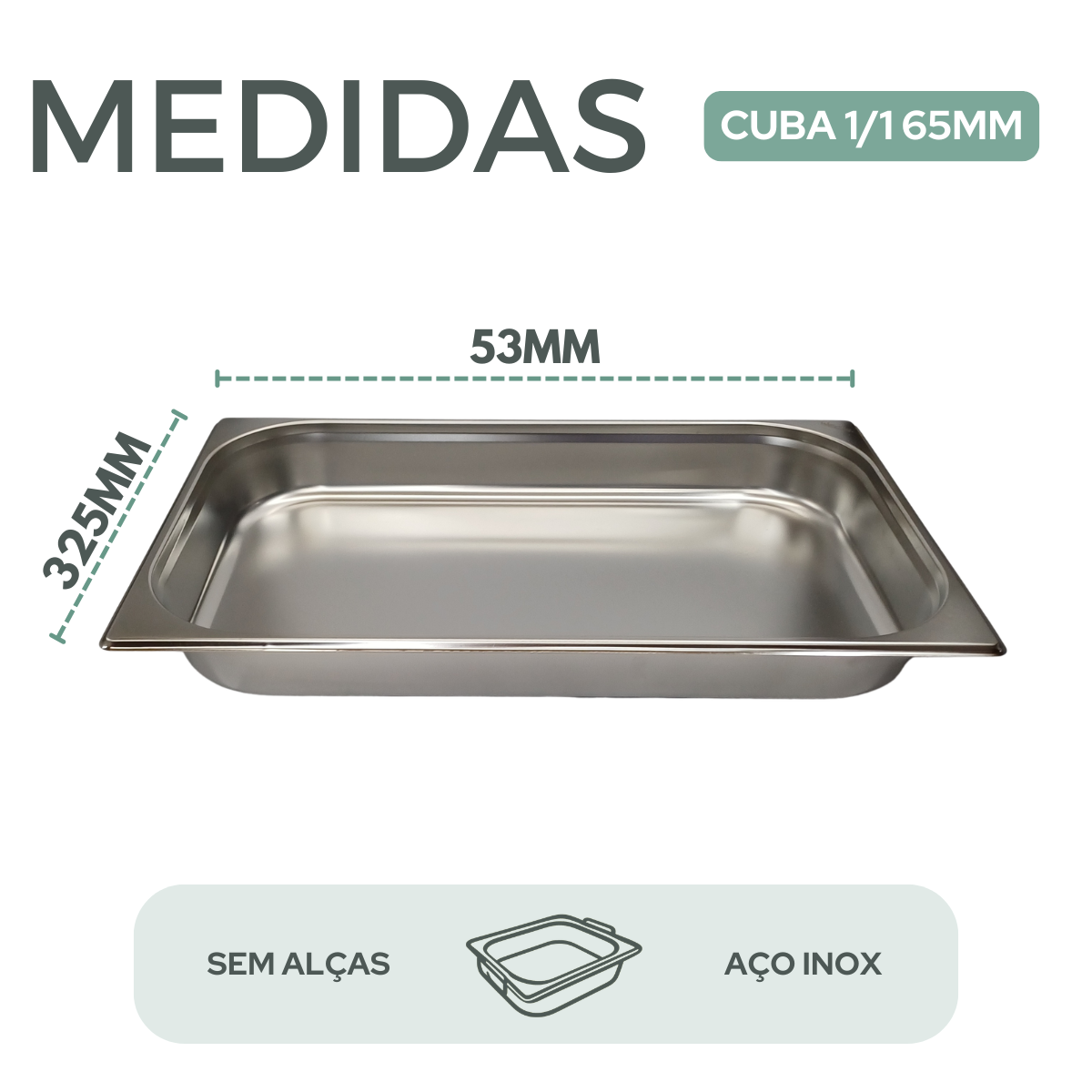 Cuba Gastronomica 1/1 Aço Inox