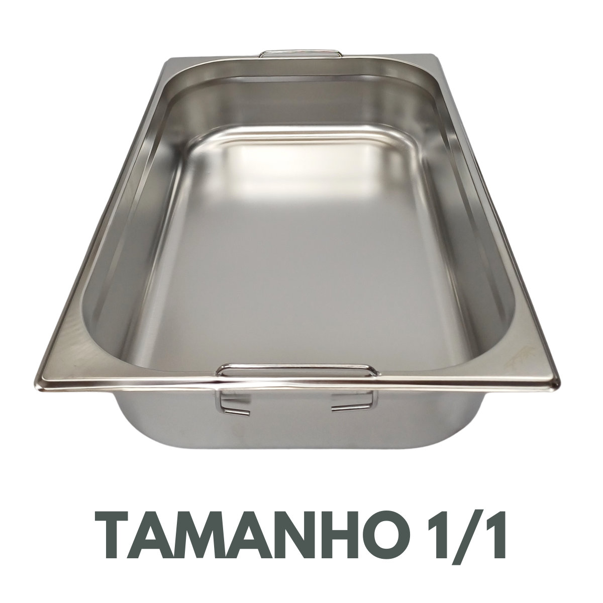 Cuba Aço Inox GN 1/1 100mm C/Alça