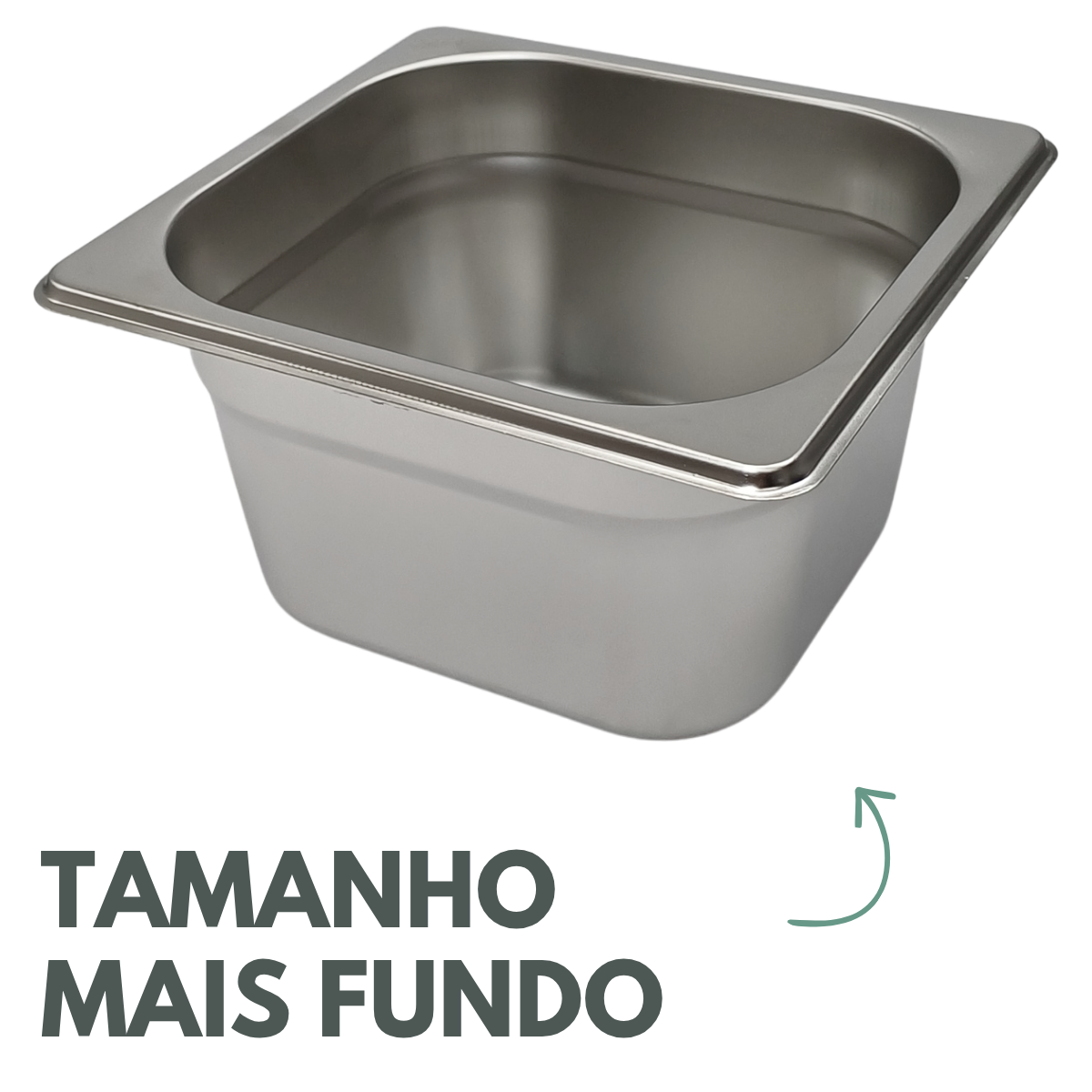 Cuba GN 1/6 100mm Aço Inox
