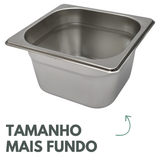 Cuba GN 1/6 100mm Aço Inox