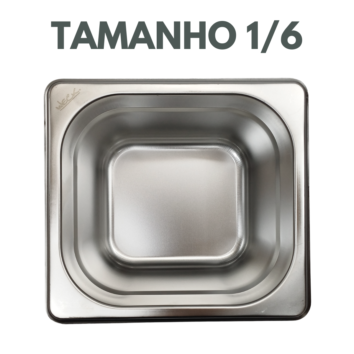 Cuba GN 1/6 100mm Aço Inox