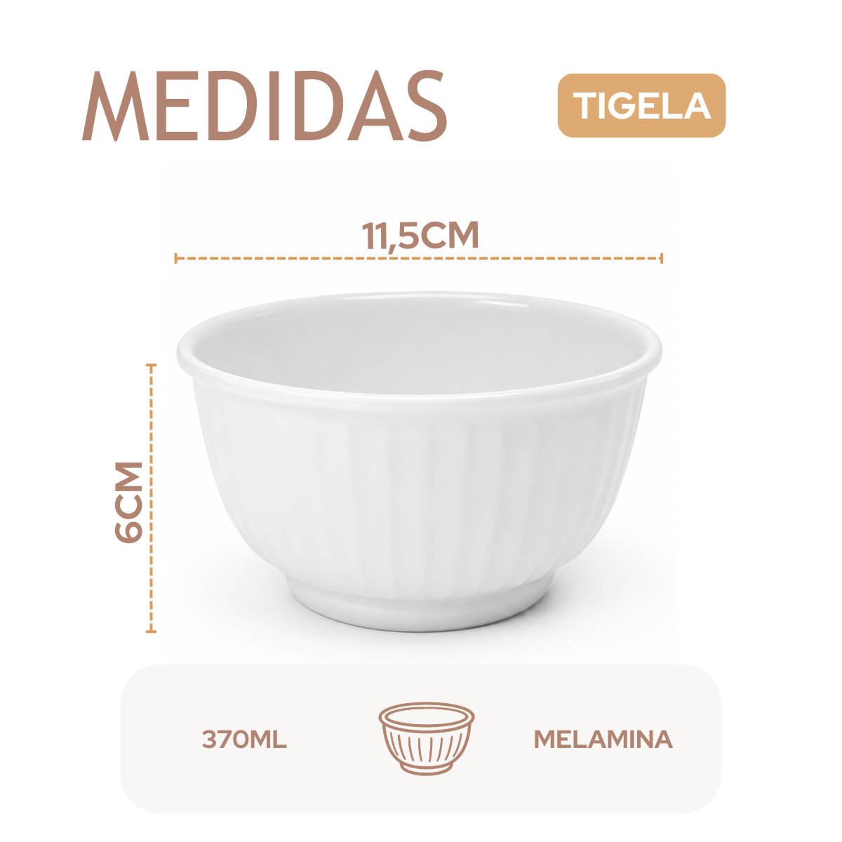 Tigela de Melamina 370ml