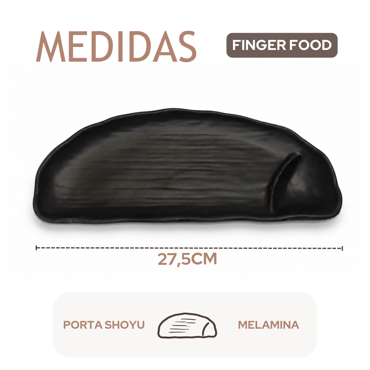 Travessa Melamina Meia Lua