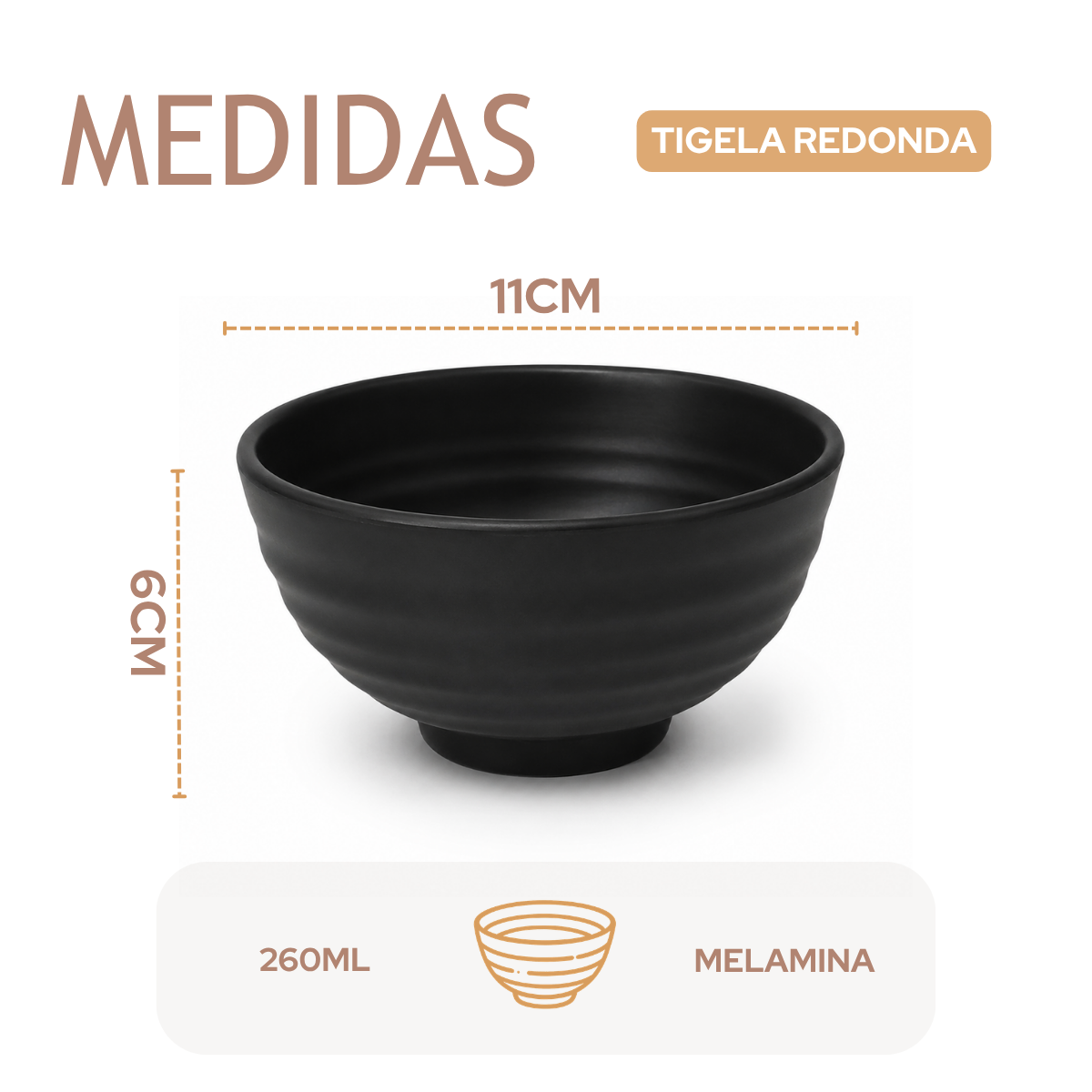 Tigela Melamina 260ml